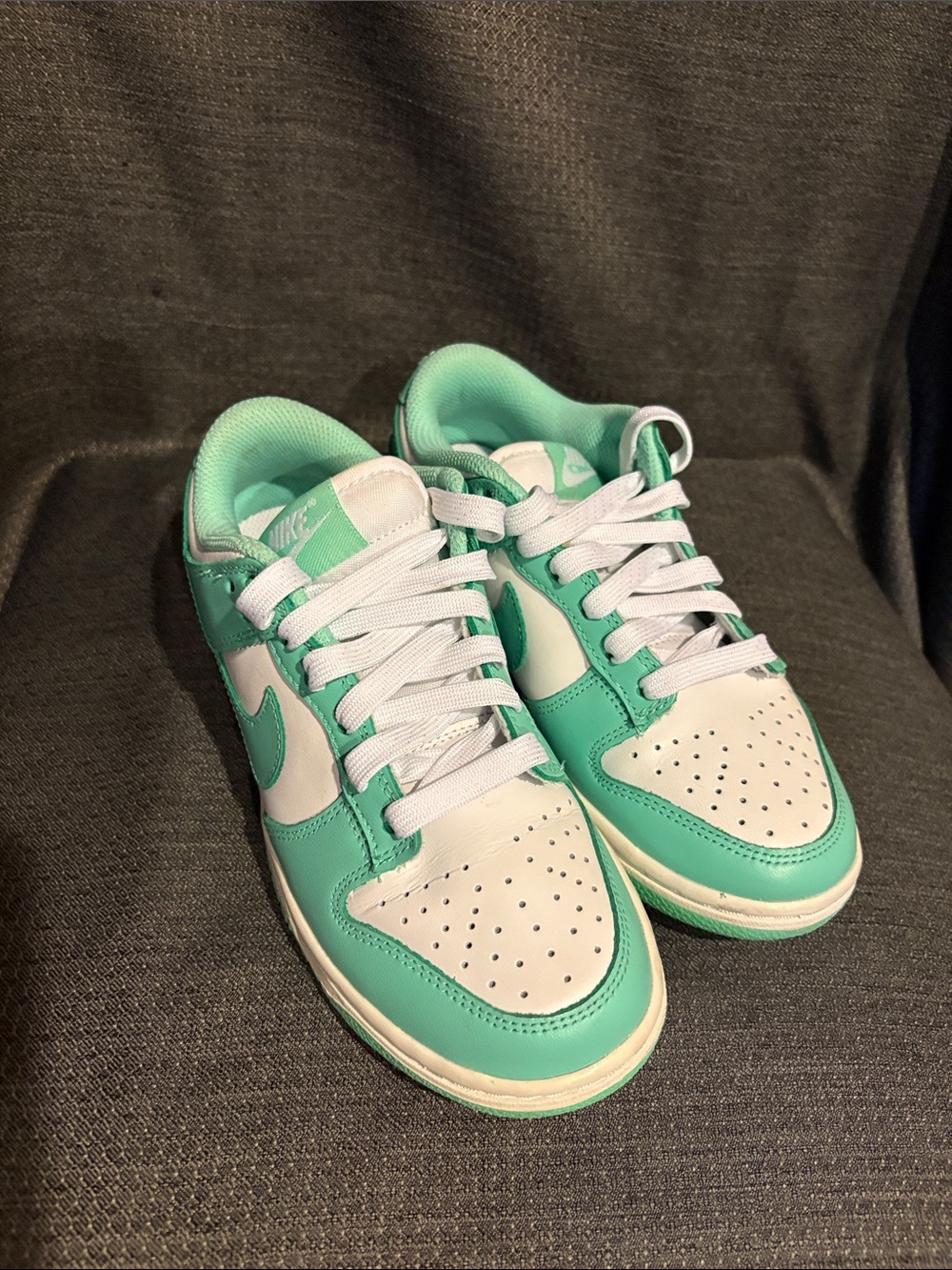 Nike Dunk Low Green and White Sneakers